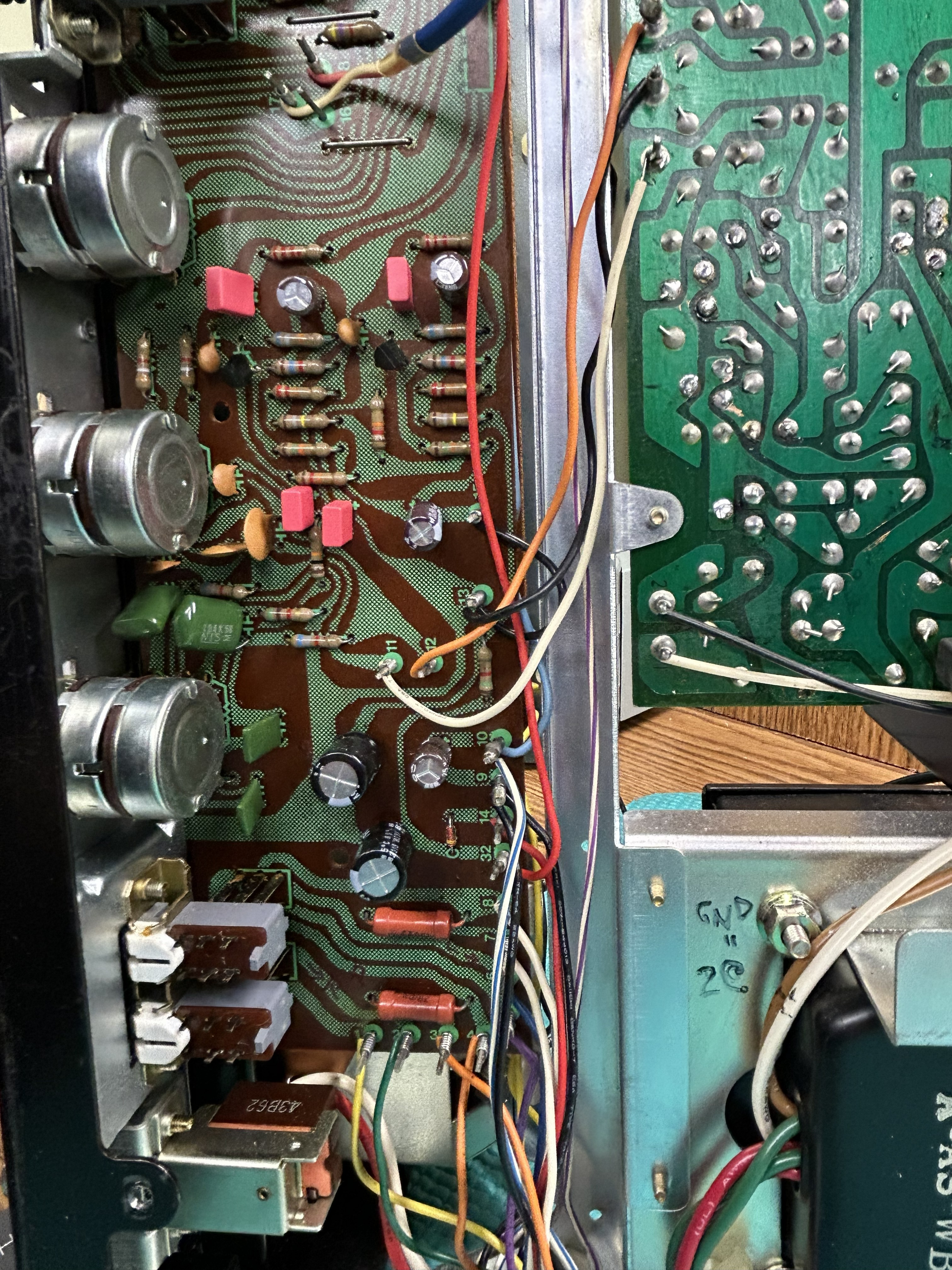 Restored Pioneer SX-535 tone control board